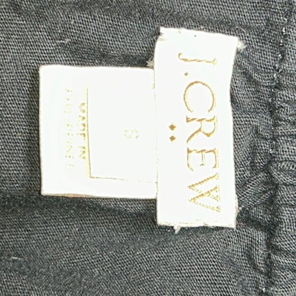 J.Crew Off Shoulder Blouse Pullover Ruffled Neckline Short Sleeves Black W Small - Picture 3 of 8